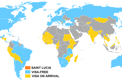 圣卢西亚护照免签国家汇总